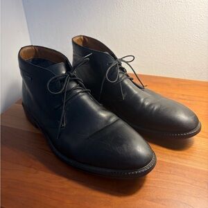 Clarks Black Leather Men's Chukka Shoes